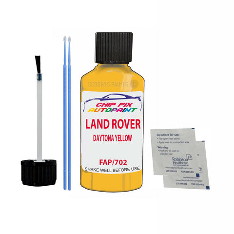 Land Rover Daytona Yellow Paint Code Fap/702 Touch Up Paint Scratch Repair