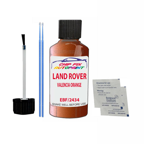 Land Rover Valencia Orange Paint Code Ebf/2434 Touch Up Paint Scratch Repair