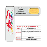 Paint code location for Vw Beetle Sunflower/Saturn Yellow LB1B 2002-2016 Yellow Code sticker paint plate chip pen paint