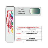 Paint code location for Vw Passat Soft Green LB6P 1993-1998 Blue Code sticker paint plate chip pen paint