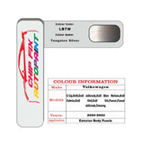 Paint code location for Vw Golf Tungsten Silver LB7W 2010-2021 Silver/Grey Code sticker paint plate chip pen paint
