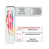 Paint code location for Vw Golf Gti White Silver LB9Z 2016-2022 Silver/Grey Code sticker paint plate chip pen paint
