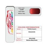 Paint code location for Vw Jetta Winter Red LC3R 2004-2009 Red Code sticker paint plate chip pen paint