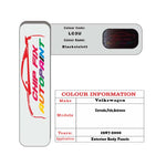 Vw Corrado Blackviolett LC3U 1987-2000 Red paint code location sticker