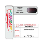 Vw Golf Dusty Mauve LC5P 1987-1996 Purple paint code location sticker