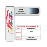 Paint code location for Vw Sharan Blue Atmosphere LC5W 2000-2003 Blue Code sticker paint plate chip pen paint