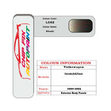 Paint code location for Vw Corrado Khaki LC6Z 1990-1993 Green Code sticker paint plate chip pen paint