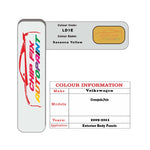Vw Polo Savanna Yellow LD1E 2009-2011 Yellow paint code location sticker