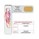 Vw Polo Savanna Yellow LD1E 2009-2011 Yellow paint code location sticker
