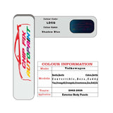 Paint code location for Vw Touran Shadow Blue LD5Q 2002-2016 Blue Code sticker paint plate chip pen paint