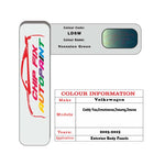 Paint code location for Vw Crosstouran Venezien Green LD6W 2003-2015 Green Code sticker paint plate chip pen paint
