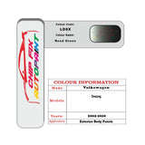Paint code location for Vw Touareg Reed Green LD6X 2002-2010 Green Code sticker paint plate chip pen paint