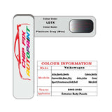 Paint code location for Vw Golf Platinum Gray (Mex) LD7X 2002-2012 Silver/Grey Code sticker paint plate chip pen paint
