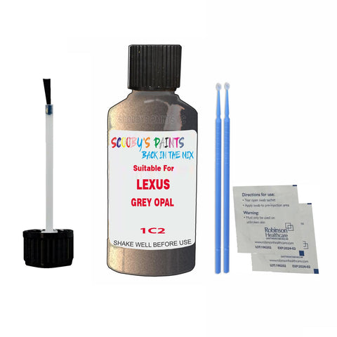 Paint Suitable For LEXUS GREY OPAL Colour Code 1C2 Touch Up Scratch Repair Paint Kit
