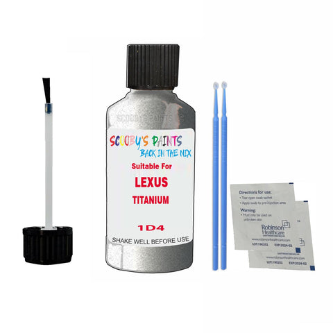 Paint Suitable For LEXUS TITANIUM Colour Code 1D4 Touch Up Scratch Repair Paint Kit