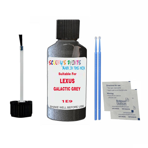 Paint Suitable For LEXUS GALACTIC GREY Colour Code 1E9 Touch Up Scratch Repair Paint Kit
