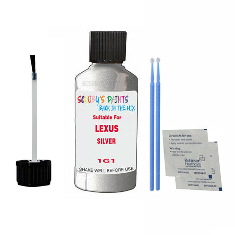 Paint Suitable For LEXUS SILVER Colour Code 1G1 Touch Up Scratch Repair Paint Kit