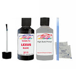 LEXUS BLACK Colour Code 211 Touch Up Undercoat primer anti rust coat