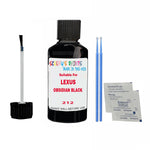 Paint Suitable For LEXUS OBSIDIAN BLACK Colour Code 212 Touch Up Scratch Repair Paint Kit