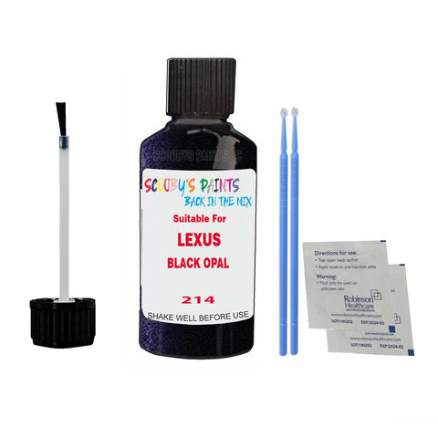 Paint Suitable For LEXUS BLACK OPAL Colour Code 214 Touch Up Scratch Repair Paint Kit