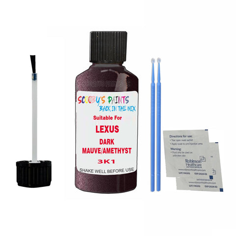 Paint Suitable For LEXUS DARK MAUVE/AMETHYST Colour Code 3K1 Touch Up Scratch Repair Paint Kit
