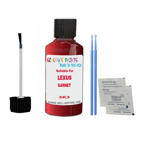 Paint Suitable For LEXUS GARNET Colour Code 3K3 Touch Up Scratch Repair Paint Kit