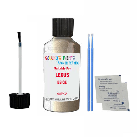 Paint Suitable For LEXUS BEIGE Colour Code 4P7 Touch Up Scratch Repair Paint Kit