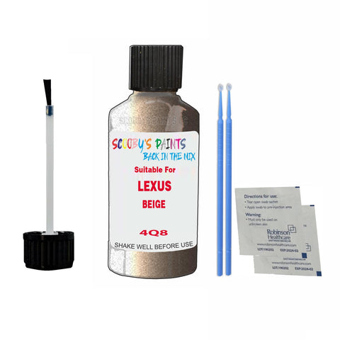 Paint Suitable For LEXUS BEIGE Colour Code 4Q8 Touch Up Scratch Repair Paint Kit