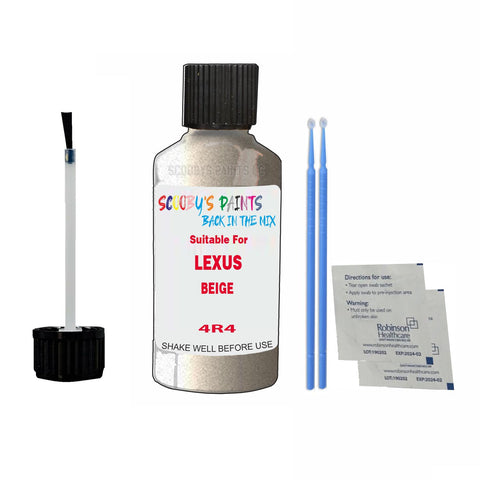 Paint Suitable For LEXUS BEIGE Colour Code 4R4 Touch Up Scratch Repair Paint Kit