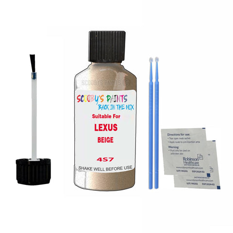 Paint Suitable For LEXUS BEIGE Colour Code 4S7 Touch Up Scratch Repair Paint Kit
