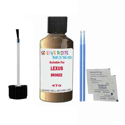 Paint Suitable For LEXUS BRONZE Colour Code 4T0 Touch Up Scratch Repair Paint Kit