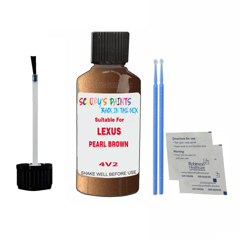 Paint Suitable For LEXUS PEARL BROWN Colour Code 4V2 Touch Up Scratch Repair Paint Kit