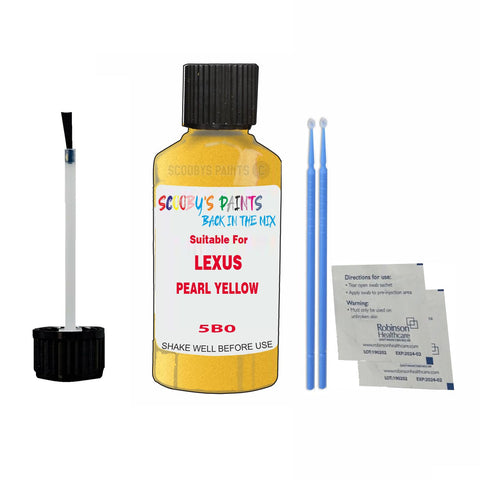 Paint Suitable For LEXUS PEARL YELLOW Colour Code 5B0 Touch Up Scratch Repair Paint Kit
