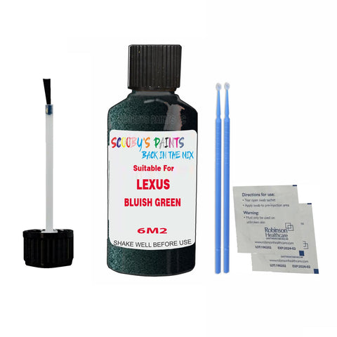 Paint Suitable For LEXUS BLUISH GREEN Colour Code 6M2 Touch Up Scratch Repair Paint Kit