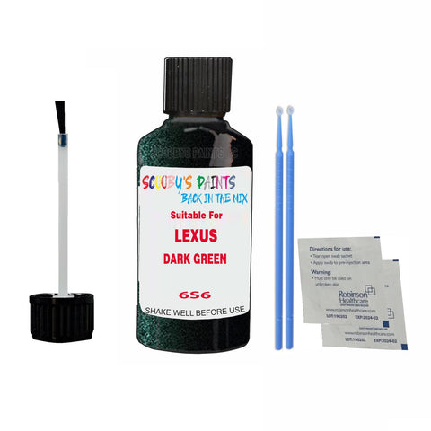 Paint Suitable For LEXUS DARK GREEN Colour Code 6S6 Touch Up Scratch Repair Paint Kit