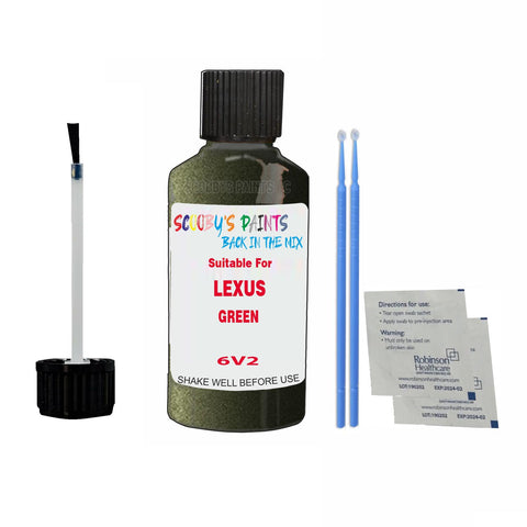 Paint Suitable For LEXUS GREEN Colour Code 6V2 Touch Up Scratch Repair Paint Kit