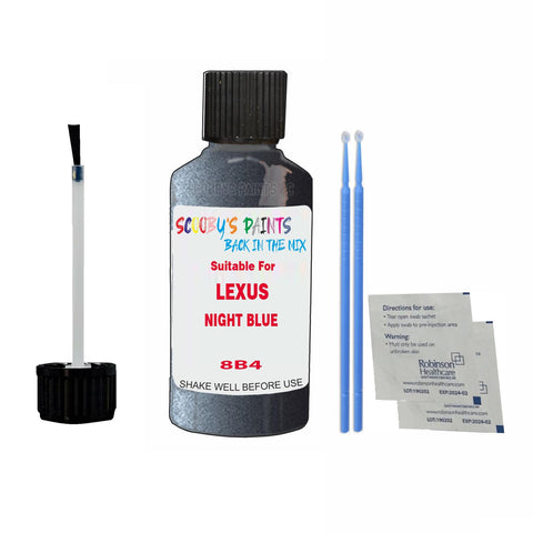 Paint Suitable For LEXUS NIGHT BLUE Colour Code 8B4 Touch Up Scratch Repair Paint Kit