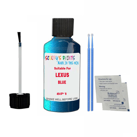 Paint Suitable For LEXUS BLUE Colour Code 8P1 Touch Up Scratch Repair Paint Kit