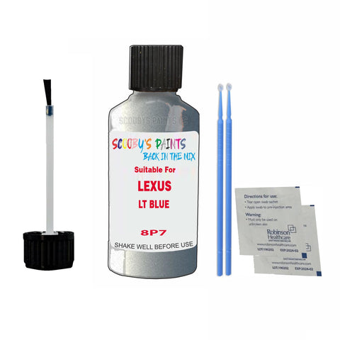 Paint Suitable For LEXUS LT BLUE Colour Code 8P7 Touch Up Scratch Repair Paint Kit