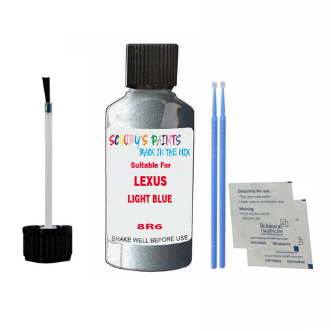 Paint Suitable For LEXUS LIGHT BLUE Colour Code 8R6 Touch Up Scratch Repair Paint Kit