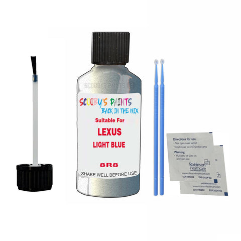 Paint Suitable For LEXUS LIGHT BLUE Colour Code 8R8 Touch Up Scratch Repair Paint Kit