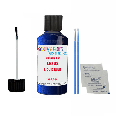 Paint Suitable For LEXUS LIQUID BLUE Colour Code 8V8 Touch Up Scratch Repair Paint Kit