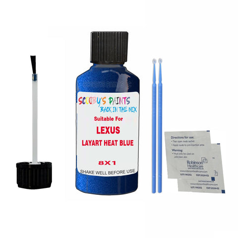 Paint Suitable For LEXUS LAYART HEAT BLUE Colour Code 8X1 Touch Up Scratch Repair Paint Kit