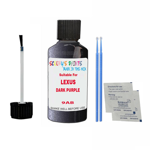Paint Suitable For LEXUS DARK PURPLE Colour Code 9AB Touch Up Scratch Repair Paint Kit