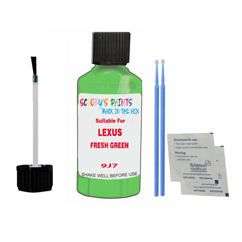 Paint Suitable For LEXUS FRESH GREEN Colour Code 9J7 Touch Up Scratch Repair Paint Kit