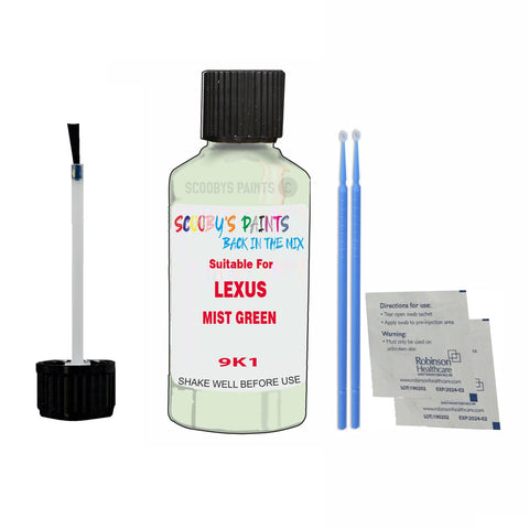 Paint Suitable For LEXUS MIST GREEN Colour Code 9K1 Touch Up Scratch Repair Paint Kit