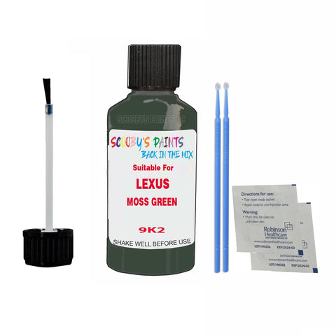 Paint Suitable For LEXUS MOSS GREEN Colour Code 9K2 Touch Up Scratch Repair Paint Kit