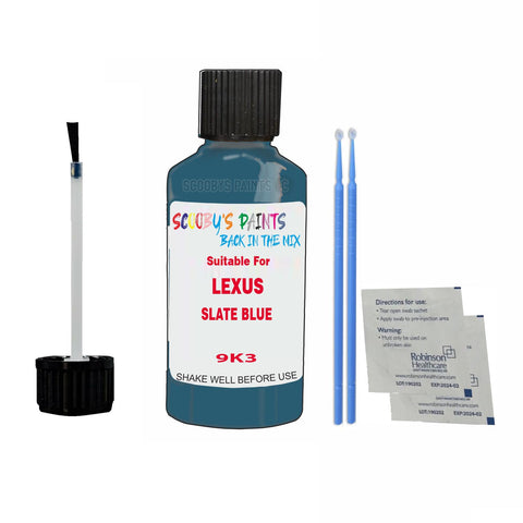 Paint Suitable For LEXUS SLATE BLUE Colour Code 9K3 Touch Up Scratch Repair Paint Kit