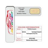 Vw Lt Van Bambus Yellow LH1B 1979-1991 Yellow paint code location sticker