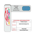 Vw Lt Van Daenisch Blue LH5R 2002-2009 Blue paint code location sticker
